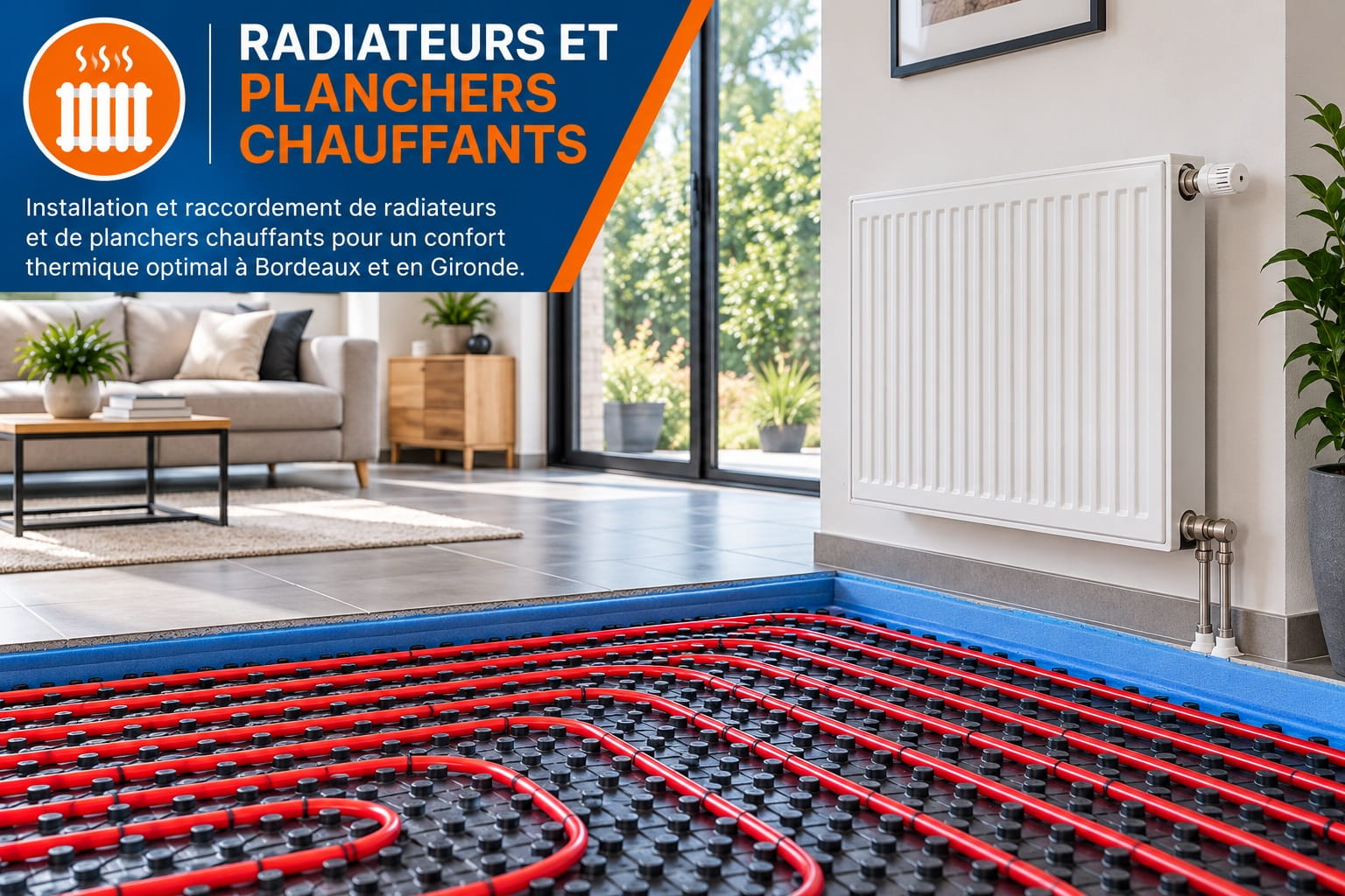 Installation de radiateurs et planchers chauffants à Bordeaux et en Gironde