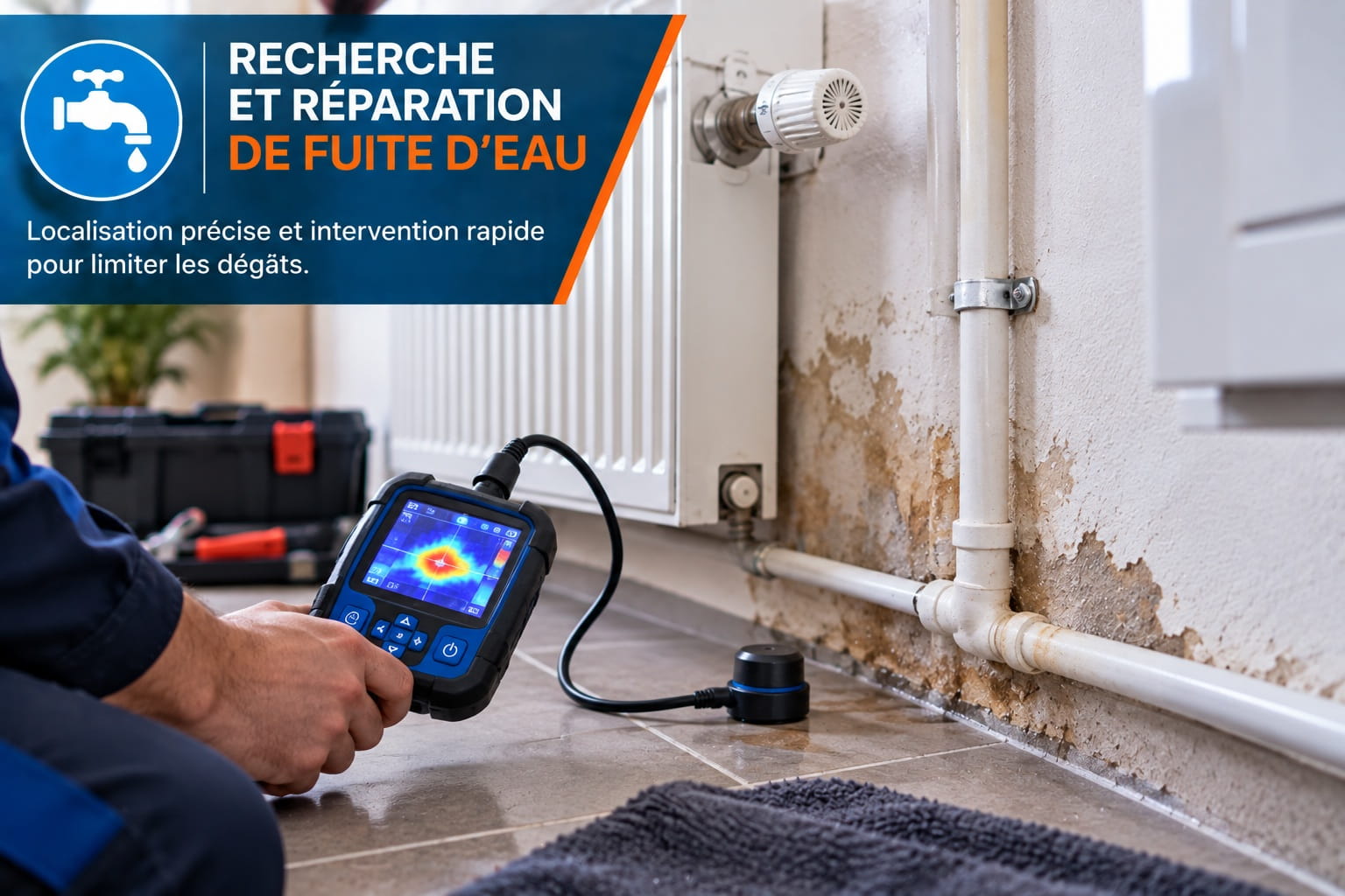 Recherche et réparation de fuite d’eau à Bordeaux et en Gironde – détection précise de fuite